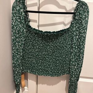 Reformation floral smocked top